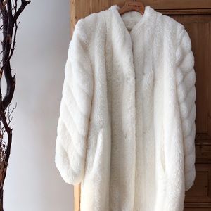 White Faux Fur Coat